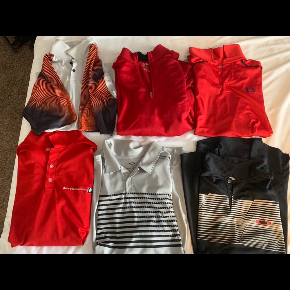 All size large polos. All in perfect condition